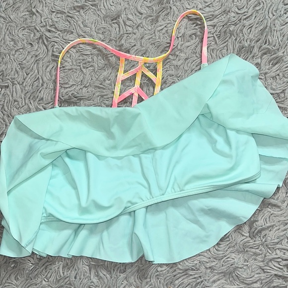 Last chance…PINK Victoria’s Secret Bikini Top Swimsuit Swim Flounce L Large - Picture 3 of 5